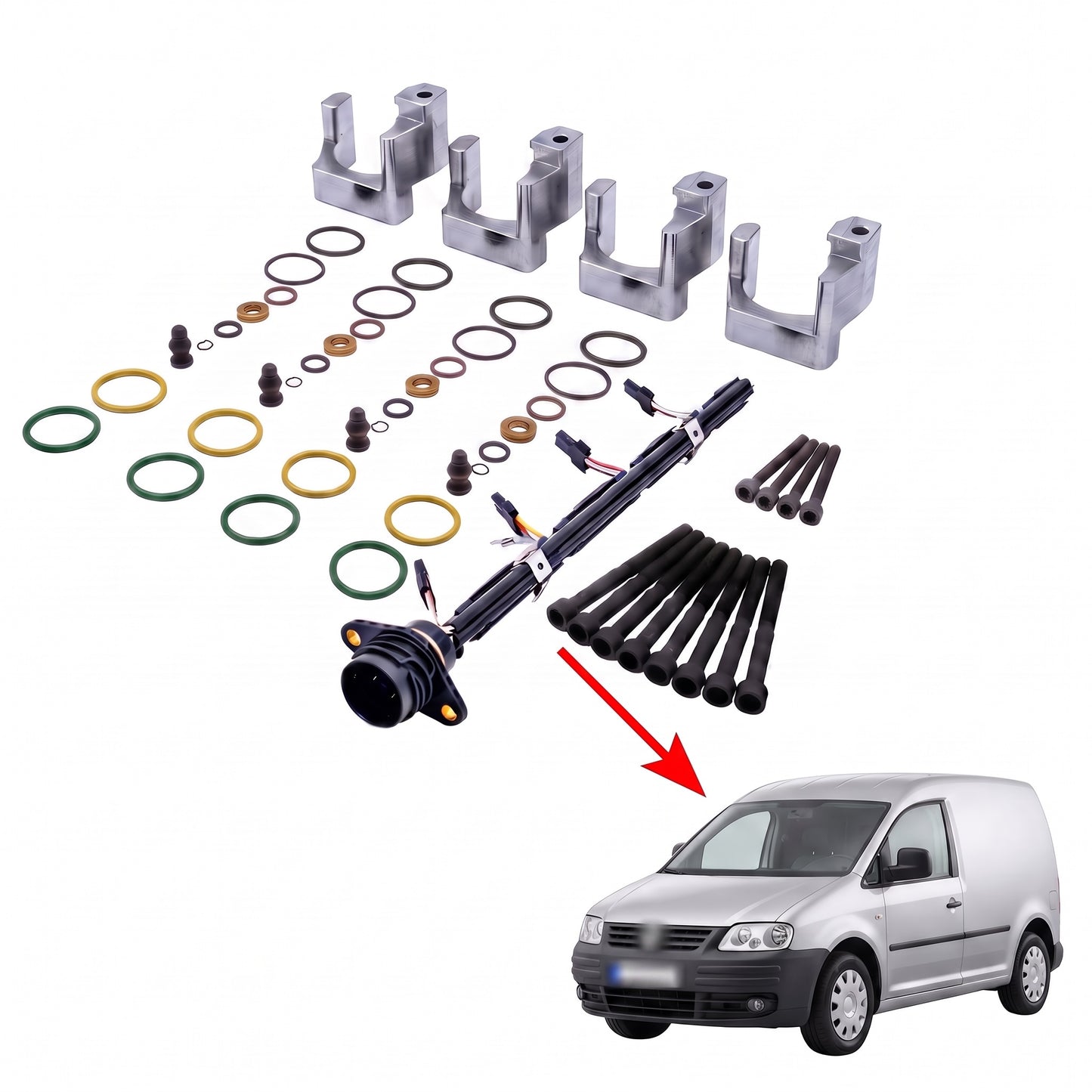 PDE-Reparaturhalter_Komplett-Set_VW-Caddy-3_4-Zylinder