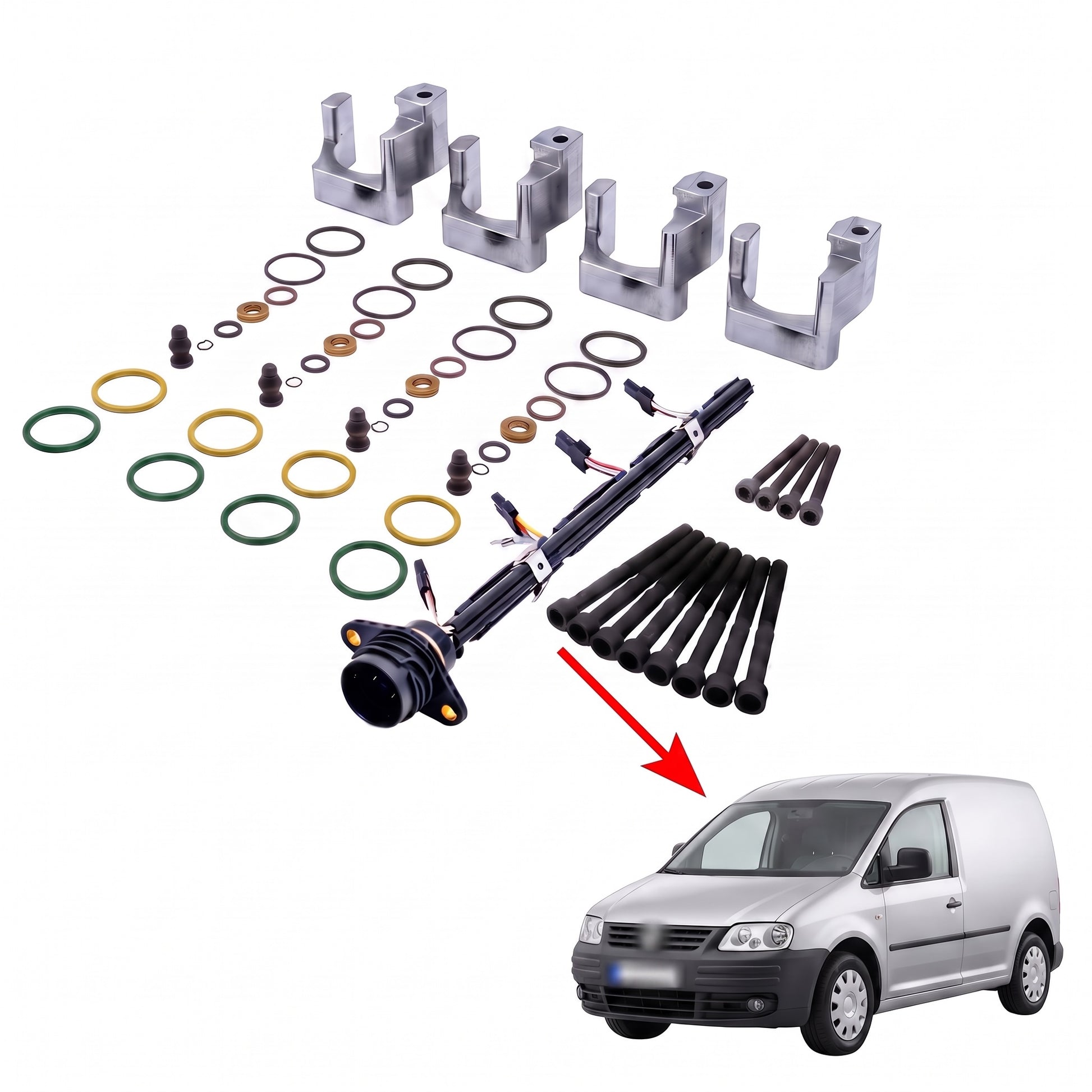 PDE-Reparaturhalter_Komplett-Set_VW-Caddy-3_4-Zylinder
